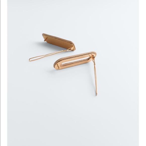 Zara pack of leather hair clips main image 6